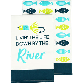 River Tea Towel Gift Set (2 - 19.75" x 27.5")