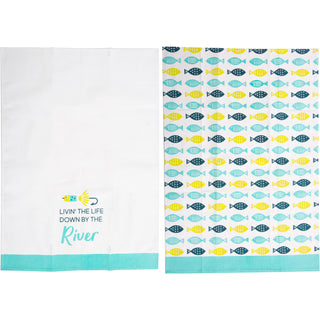 River Tea Towel Gift Set (2 - 19.75" x 27.5")