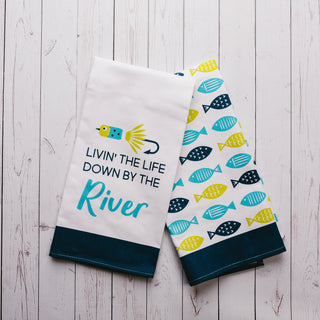 River Tea Towel Gift Set (2 - 19.75" x 27.5")