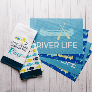 River Placemat Gift Set (4 - 17.75" x 11.75")