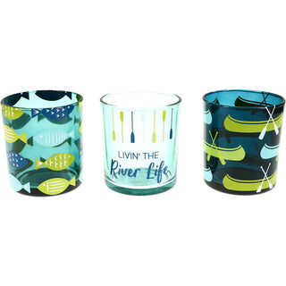 River  3 Assorted Votive Holders