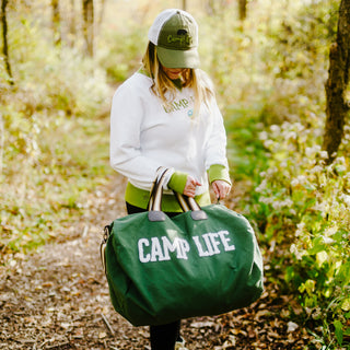 Camp Life 21.5" x 13" Canvas Duffle Bag