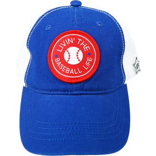 Baseball Life Blue Adjustable Mesh Hat