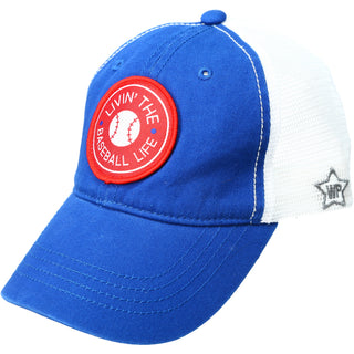 Baseball Life Blue Adjustable Mesh Hat