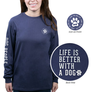 Dog People Navy Unisex Long  leeve T- hirt