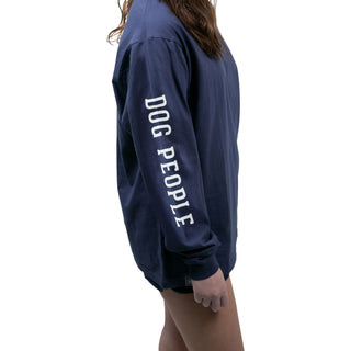 Dog People Small Navy Unisex Long Sleeve T-Shirt