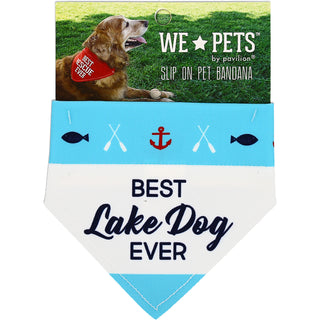 Lake Dog 12" x 8" Canvas Slip on Pet Bandana