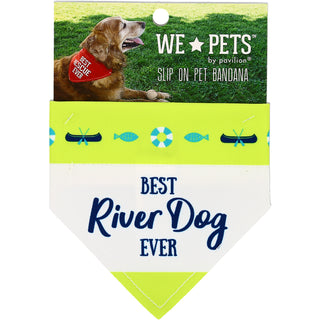 River Dog 7" x 5" Canvas Slip on Pet Bandana