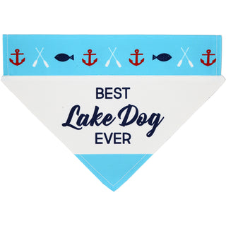 Lake Dog 12" x 8" Canvas Slip on Pet Bandana