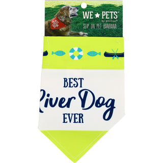 River Dog 12" x 8" Canvas Slip on Pet Bandana