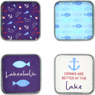 Lake 4" Coaster Set (4 Piece)