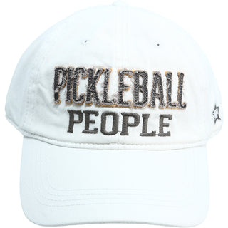 Pickleball People White Adjustable Hat