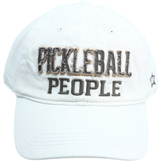 Pickleball People White Adjustable Hat