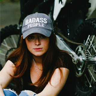 Badass People White Adjustable Hat