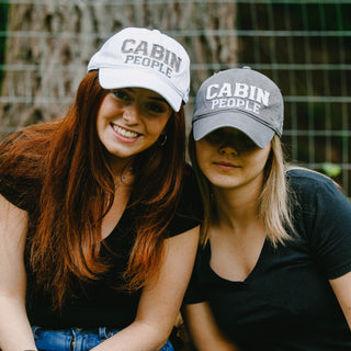 Cabin People White Adjustable Hat