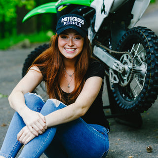 Motocross People Black Adjustable Hat