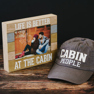 Cabin People 9" x 7.25" Frame (Holds 5" x 7" photo)