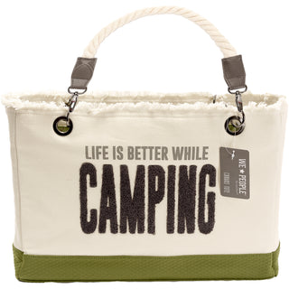 Camping 21" x 12" Canvas Tote