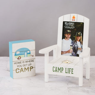 Camp Life Tealight Photo Frame (Holds 4" x 6" Photo)