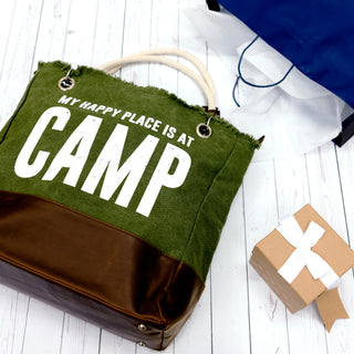 Camping 18" x 15" Canvas Tote