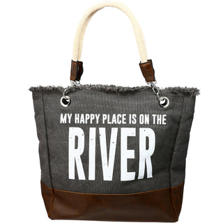 River 18" x 15" Canvas Tote