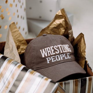 Wrestling People Dark Gray Adjustable Hat