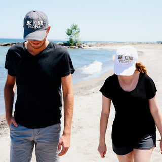 Be Kind People Dark Gray Adjustable Hat