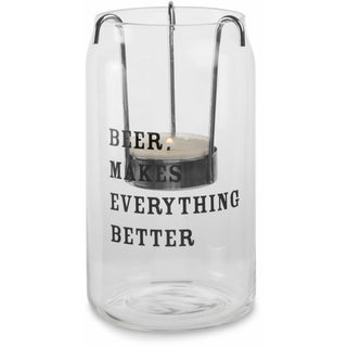 Beer Makes Everything Better 16oz. Beer Can Glass Tea Light Holder