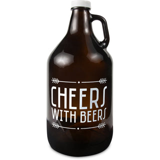 Cheers 64 oz Glass Growler