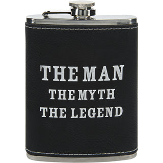 The Legend PU Leather & Stainless Steel 8 oz Flask