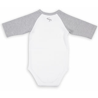 River Baby 3/4 Length Heather Gray Sleeve Onesie