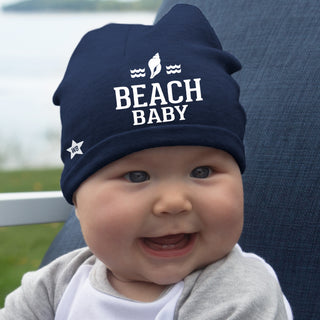 Beach Navy Beanie (0-12 Months)