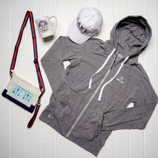 Lake Life Small Heather Gray Unisex Hooded Sweatshirt