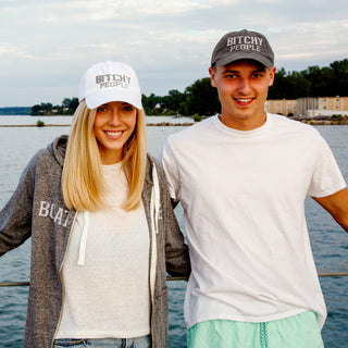 Bitchy People White Adjustable Hat