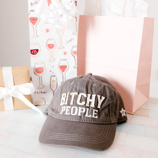 Bitchy People White Adjustable Hat