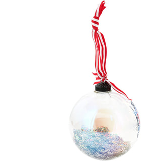 At the Lake 4" Iridescent Glass Ornament