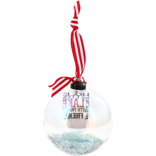 At the Lake 4" Iridescent Glass Ornament