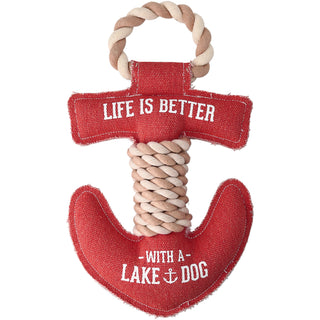 Lake Dog 12" Canvas Dog Toy on Rope