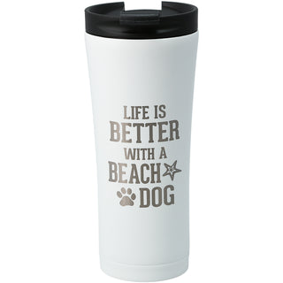 Beach Dog 17 oz Stainless Steel Travel Tumbler