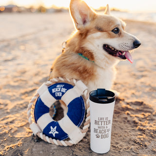 Beach Dog 17 oz Stainless Steel Travel Tumbler