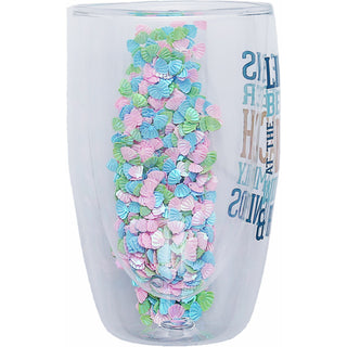 At the Beach 14 oz Double-Walled Glass