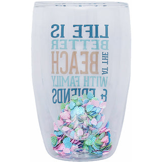 At the Beach 14 oz Double-Walled Glass