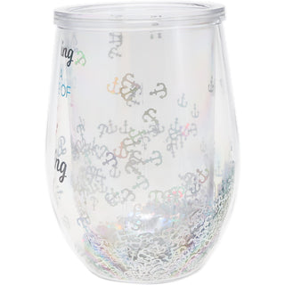 Boating 12 oz Acrylic Stemless Wine Glass with Lid