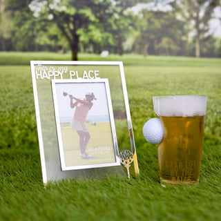 Happy Place 6.5" x 8.5" Glass Frame (Holds 4" x 6" Photo)