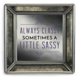 Classy and Sassy 4" Mirrored Tray