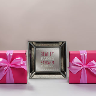 Beauty 5" Mirrored Easel Back Plaque