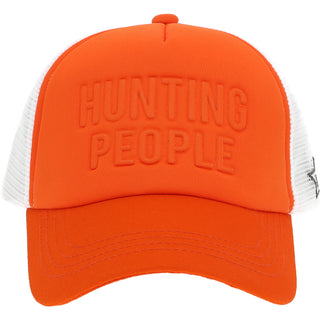 Hunting People Adjustable Orange Neoprene Mesh Hat