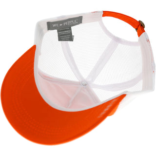 Hunting People Adjustable Orange Neoprene Mesh Hat