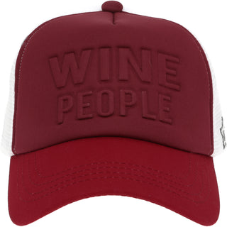 Wine People Adjustable Maroon Neoprene Mesh Hat