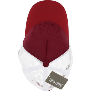 Wine People Adjustable Maroon Neoprene Mesh Hat